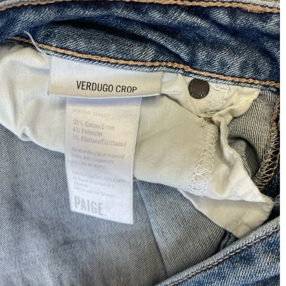PAIGE Verdugo Skinny Crop Distressed Jeans - Size 29 - Picture 13 of 14